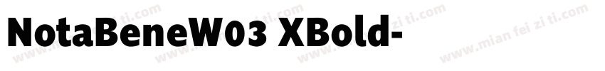 NotaBeneW03 XBold字体转换